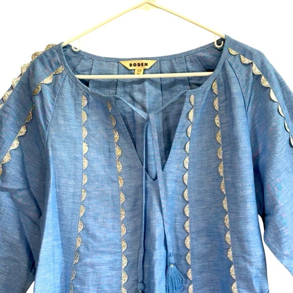 Biden Ric Rac Light Blue Tunic Dress with Tassel Details. Size 16R - Picture 8 of 15